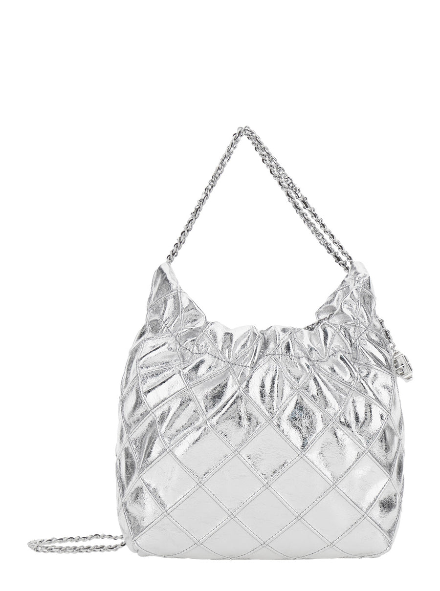 Shoulder Bag Fleming Mini Metallic Cowhide Leather
