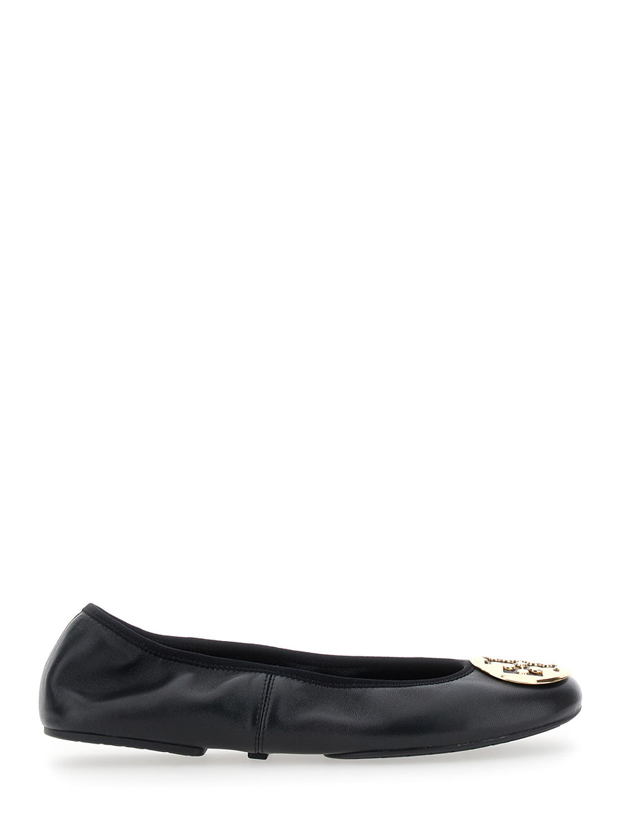 Ballet Shoes Tory Black Leather Ovine Ballerina