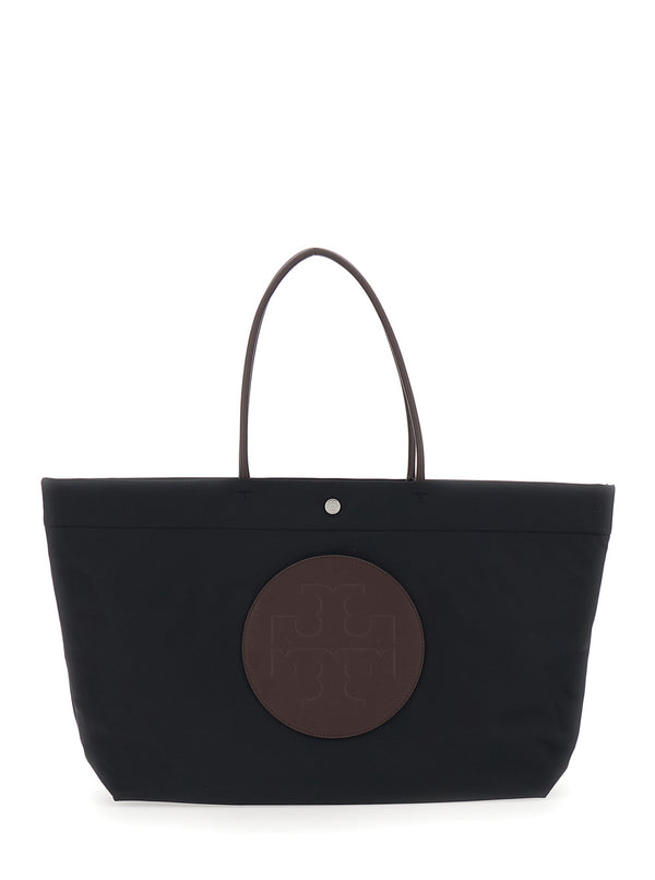 Tote Bag Ella Twist Black Ecoleather Polyamide