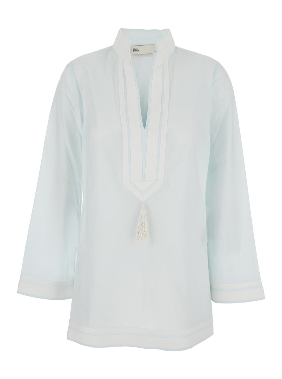Dress Tunic Cotton Light Blue