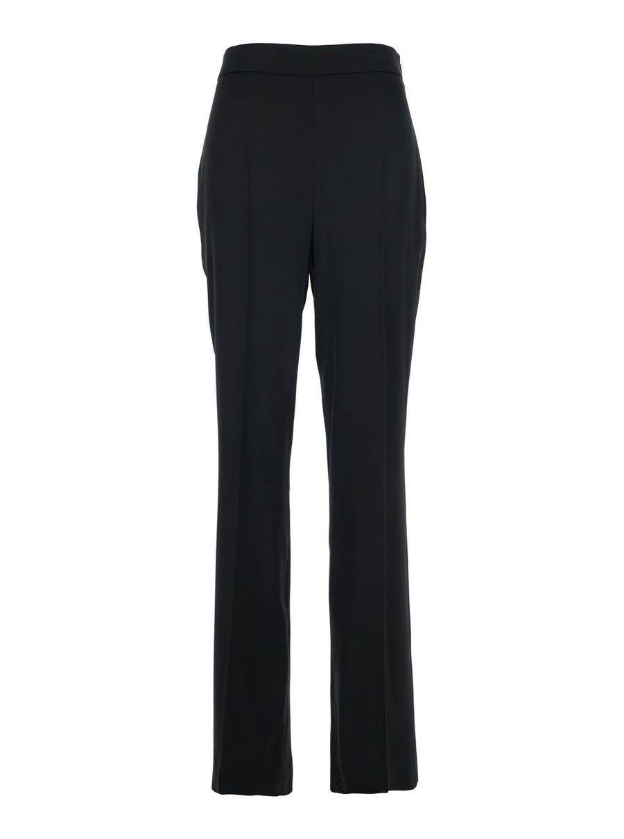Trousers High-Waisted Black Acetate