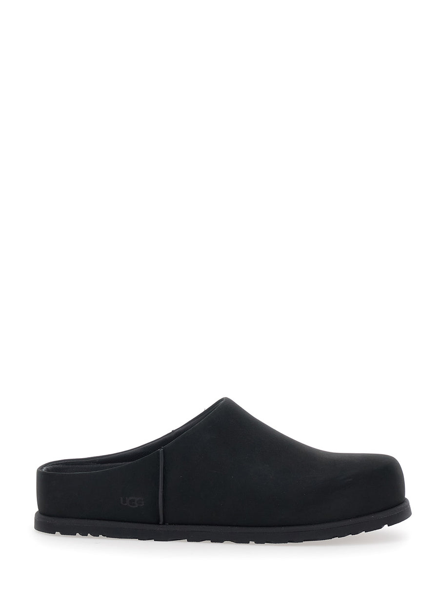 Clog Otzo Black Leather Shoe