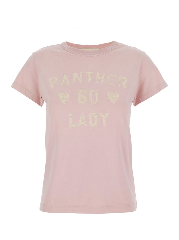 Crew Neck T-Shirt Pink Cotton T-shirts & Jerseys