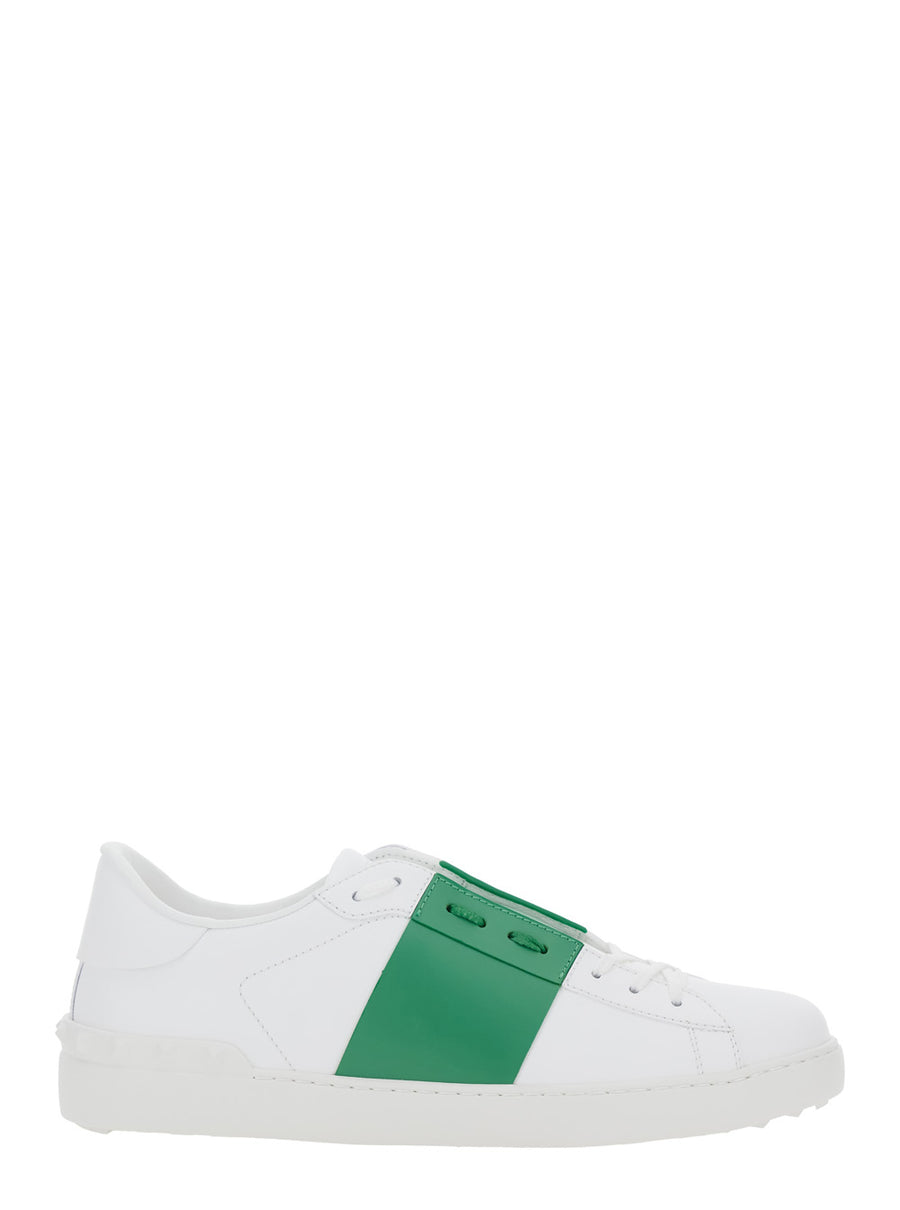 Sneakers Open White Leather Calfskin Trainers