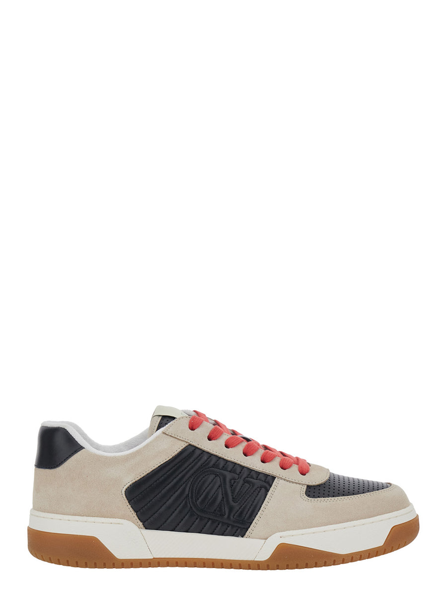 Sneakers Sparry Beige Leather-Fabric Trainers