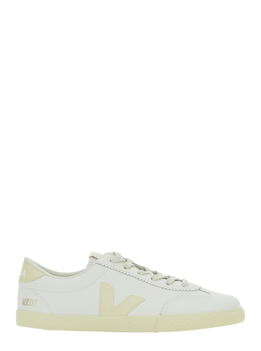 Sneaker Volley White Leather Organic Traced Trainers