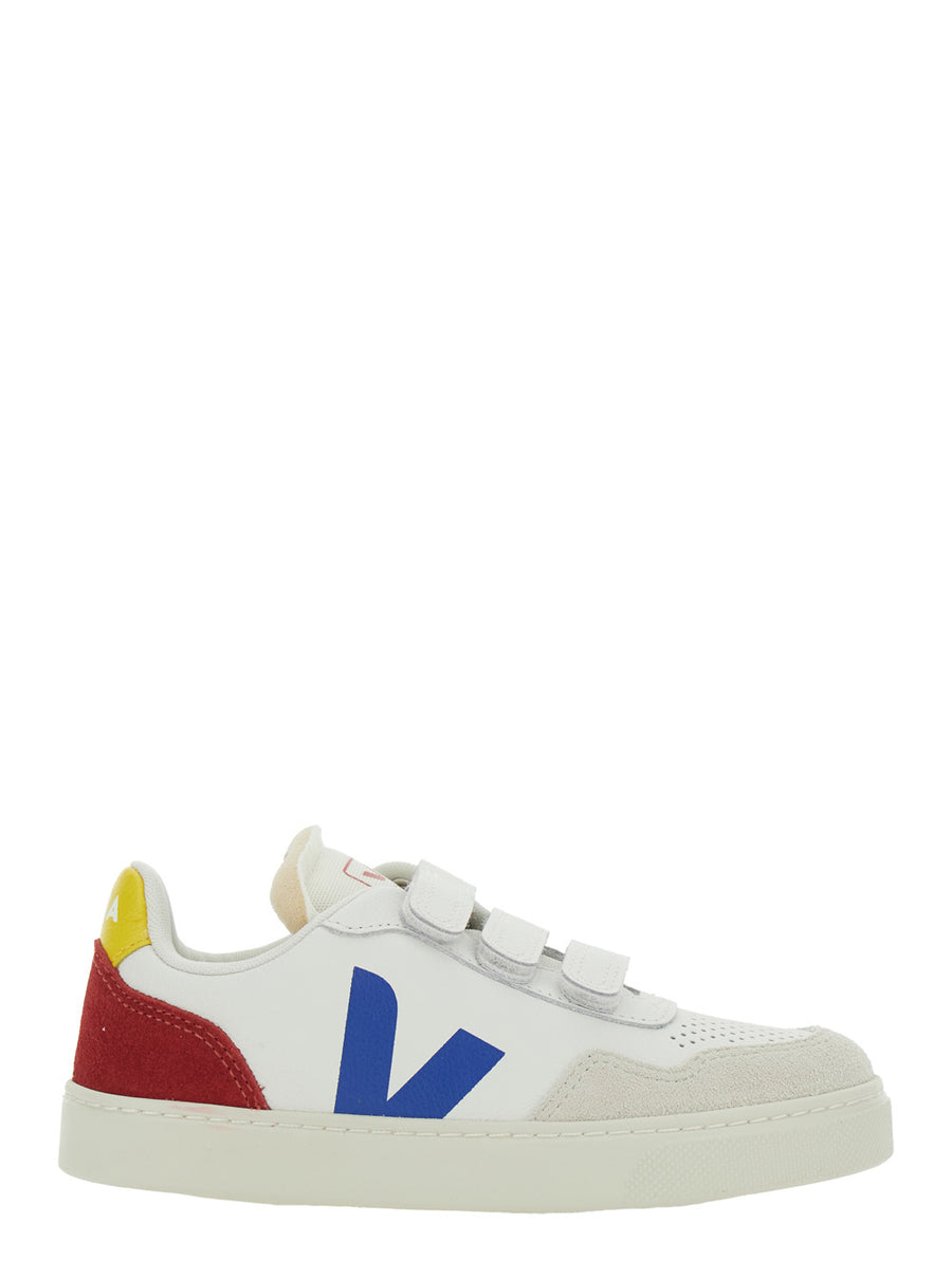 Sneakers V-90 White Leather Organic Traced Trainers