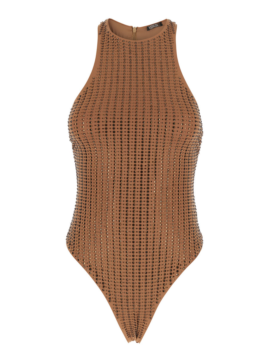 One-Piece Swimsuit Brown Swimwear