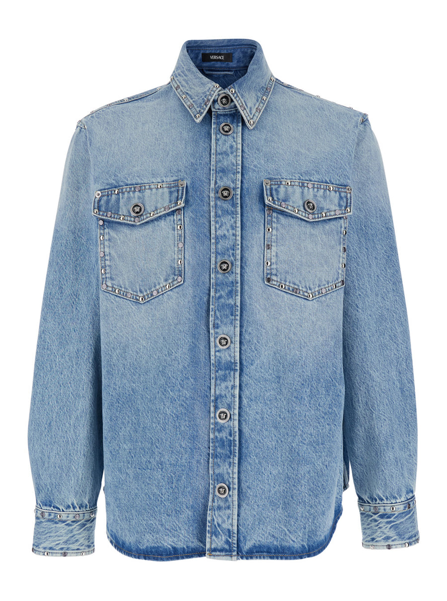 Shirt Light Blue Denim Cotton