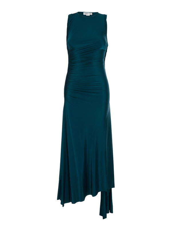 Long Dress Victoria Petrol Green Viscose