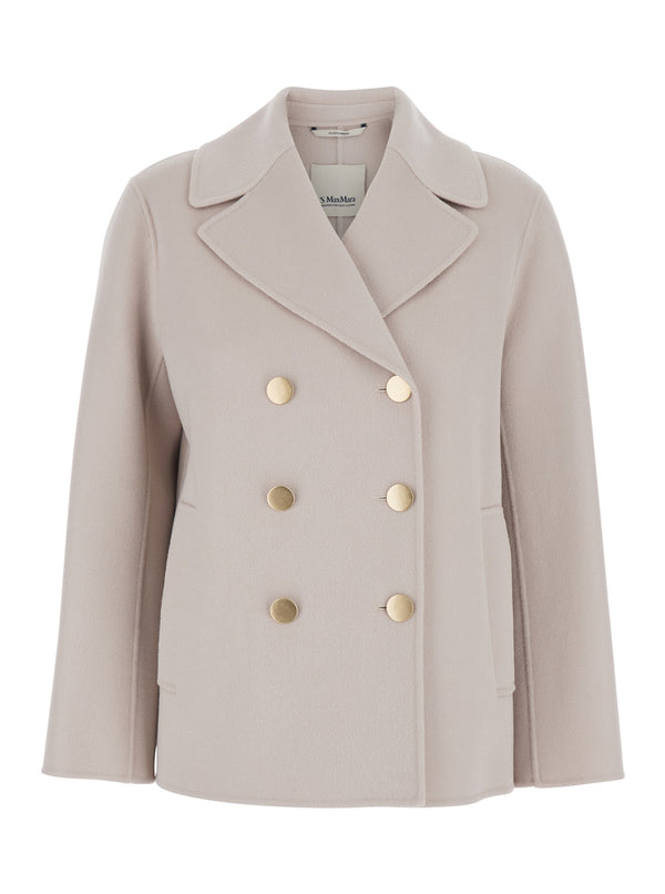 Double-Breasted Jacket Margot Beige Virgin Wool Blazers