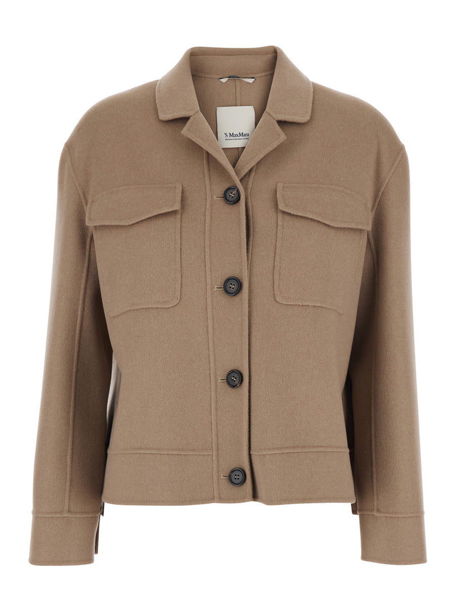 Jacket Simona Beige Wool Virgin Blazers