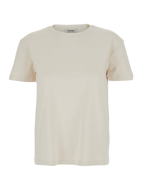 Crew Neck T-Shirt White Cotton T-shirts & Jerseys