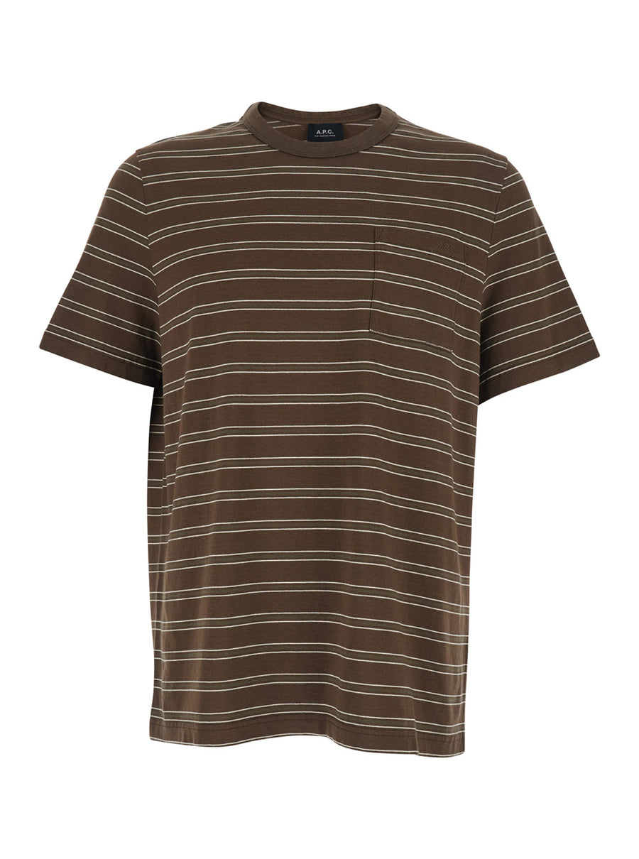 Crew Neck T-Shirt Brown Biological Cotton T-shirts
