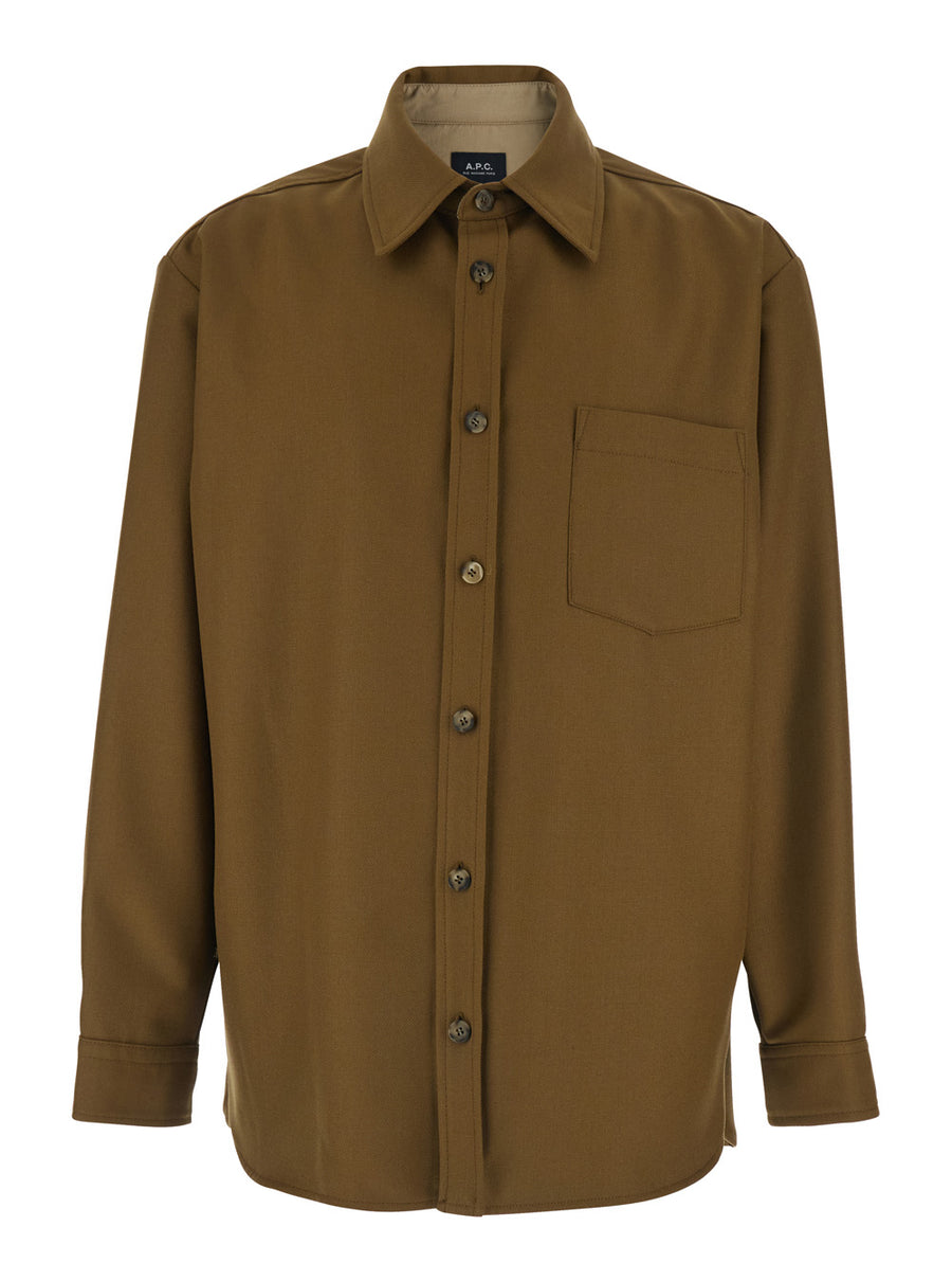 Jacket Brown Wool Blend Polyester Coat