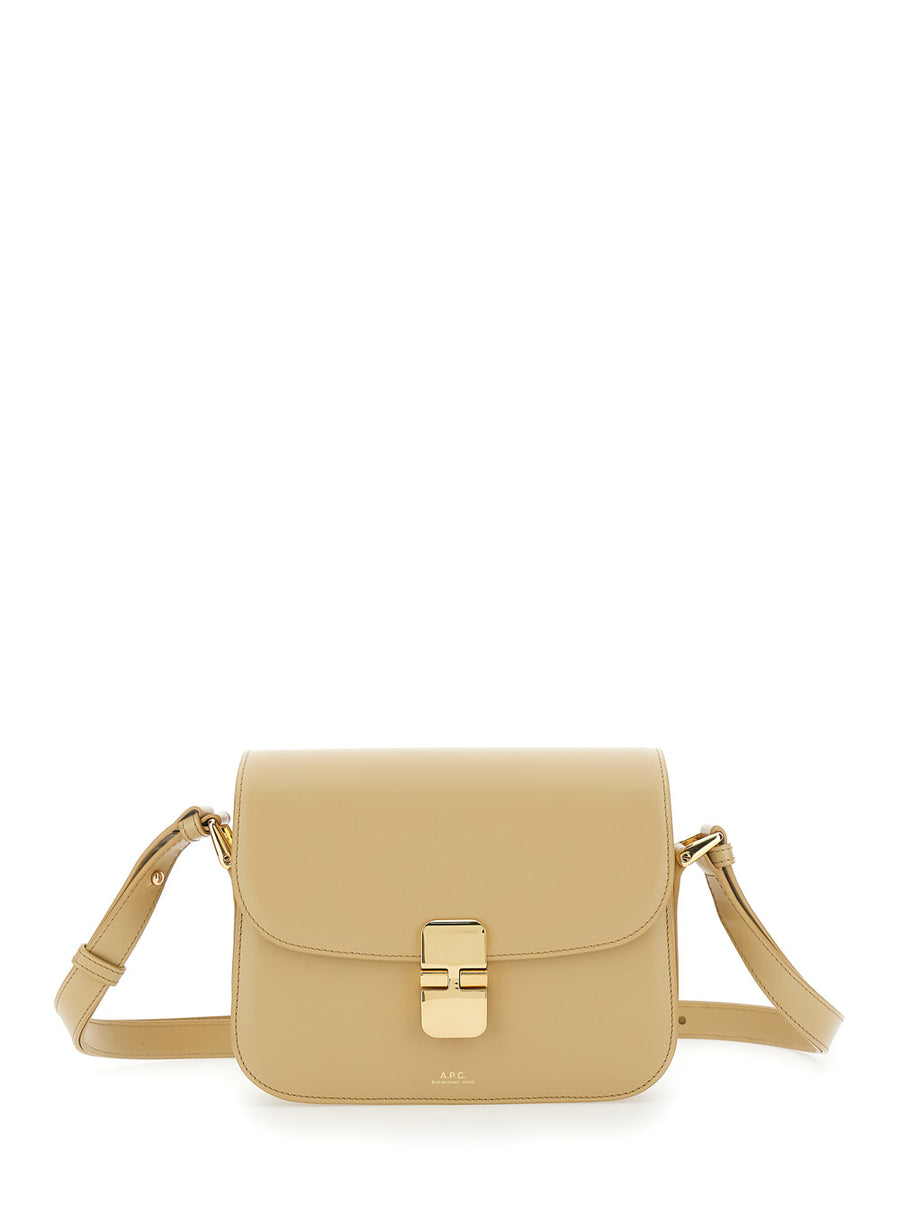 Crossbody Bag Grace Small Beige Leather Cow Shoulder