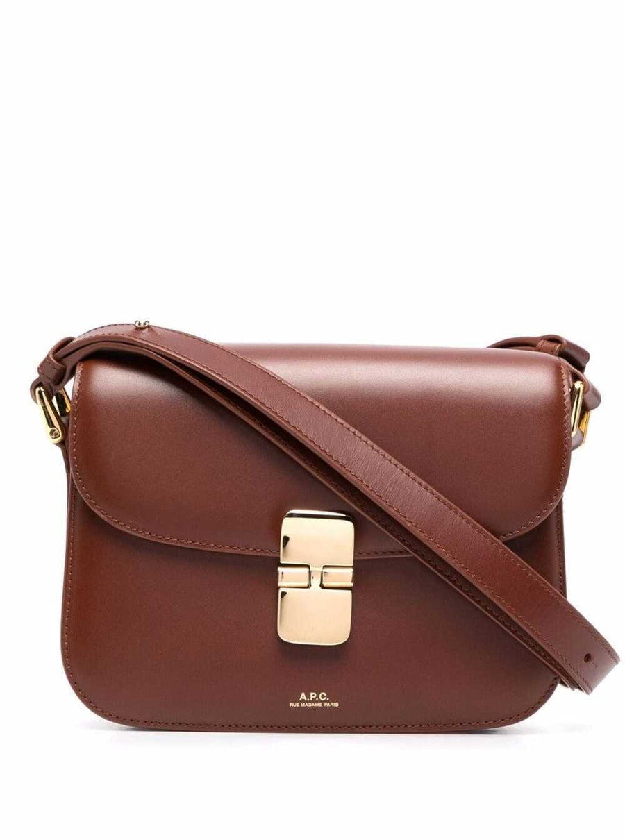Crossbody Bag Grace Small Brown Leather Cow Shoulder