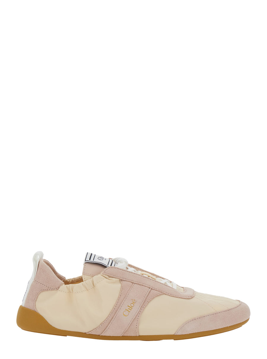 Sneakers Kick Beige Fabric Polyester Trainers