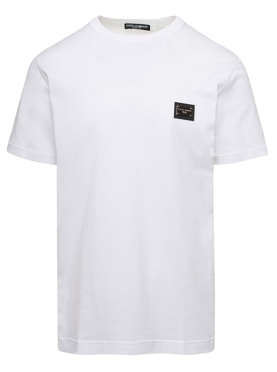Crew Neck T-Shirt White Cotton T-shirts