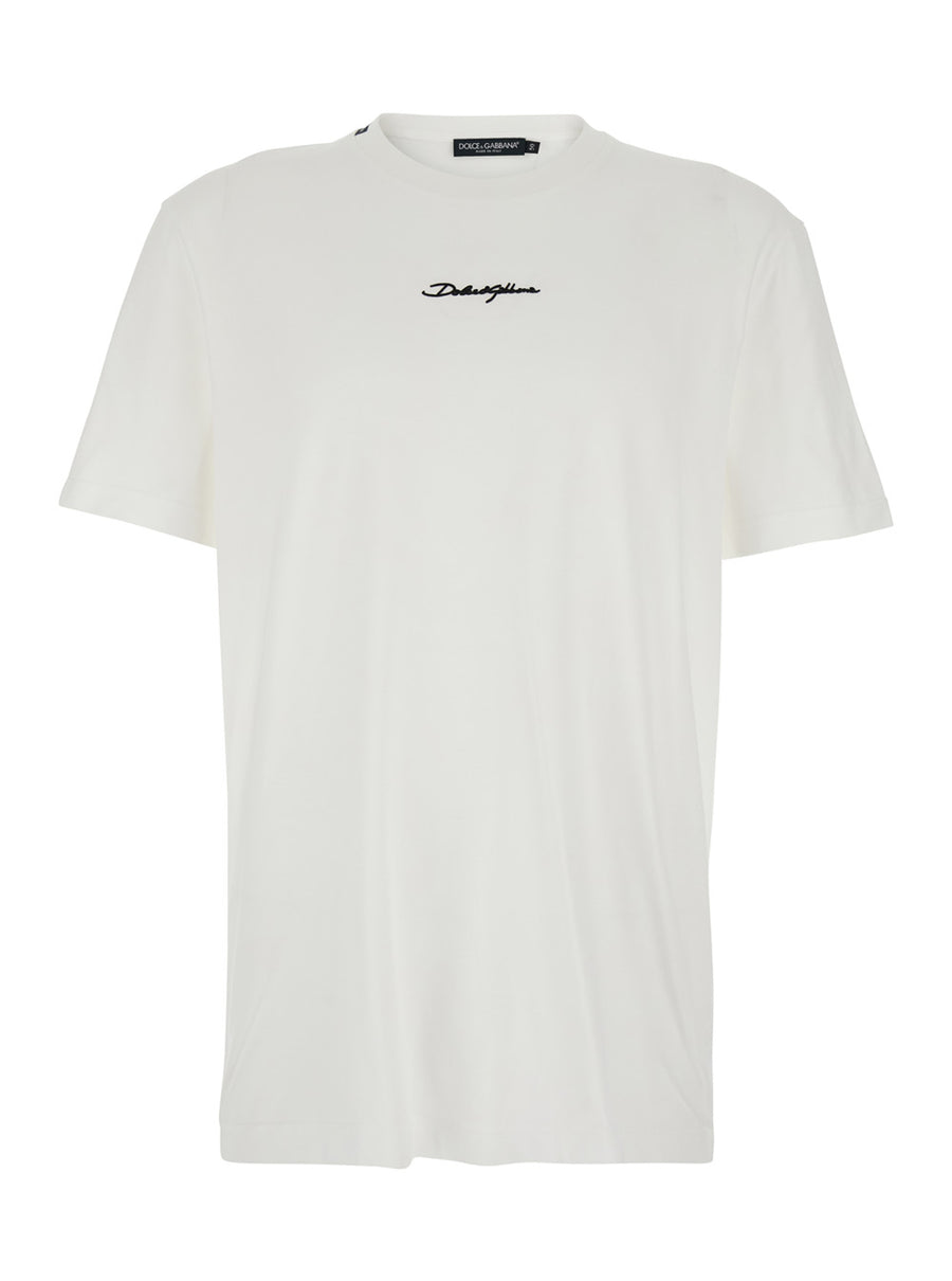 Crew Neck T-Shirt White Cotton T-shirts
