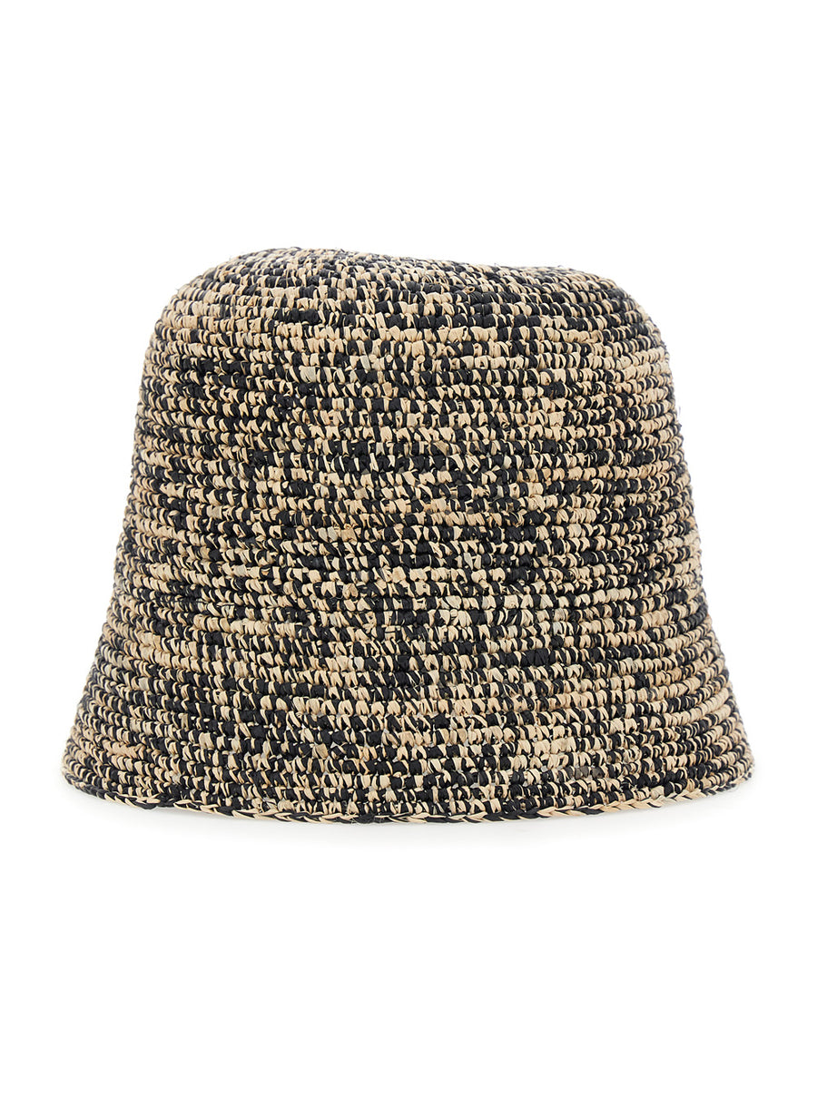Hat Andao White-Black Straw White/black