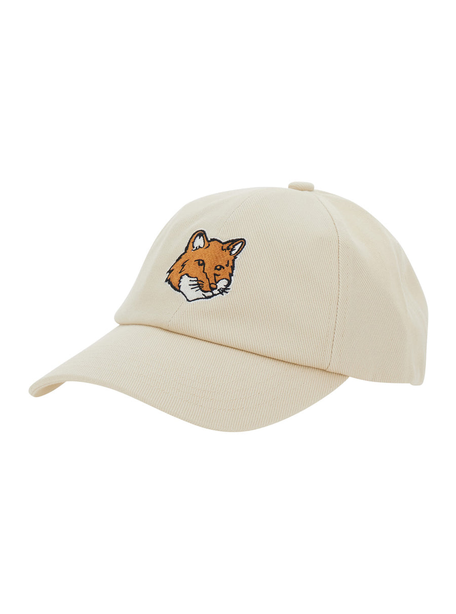 Hat Fox Head White Cotton