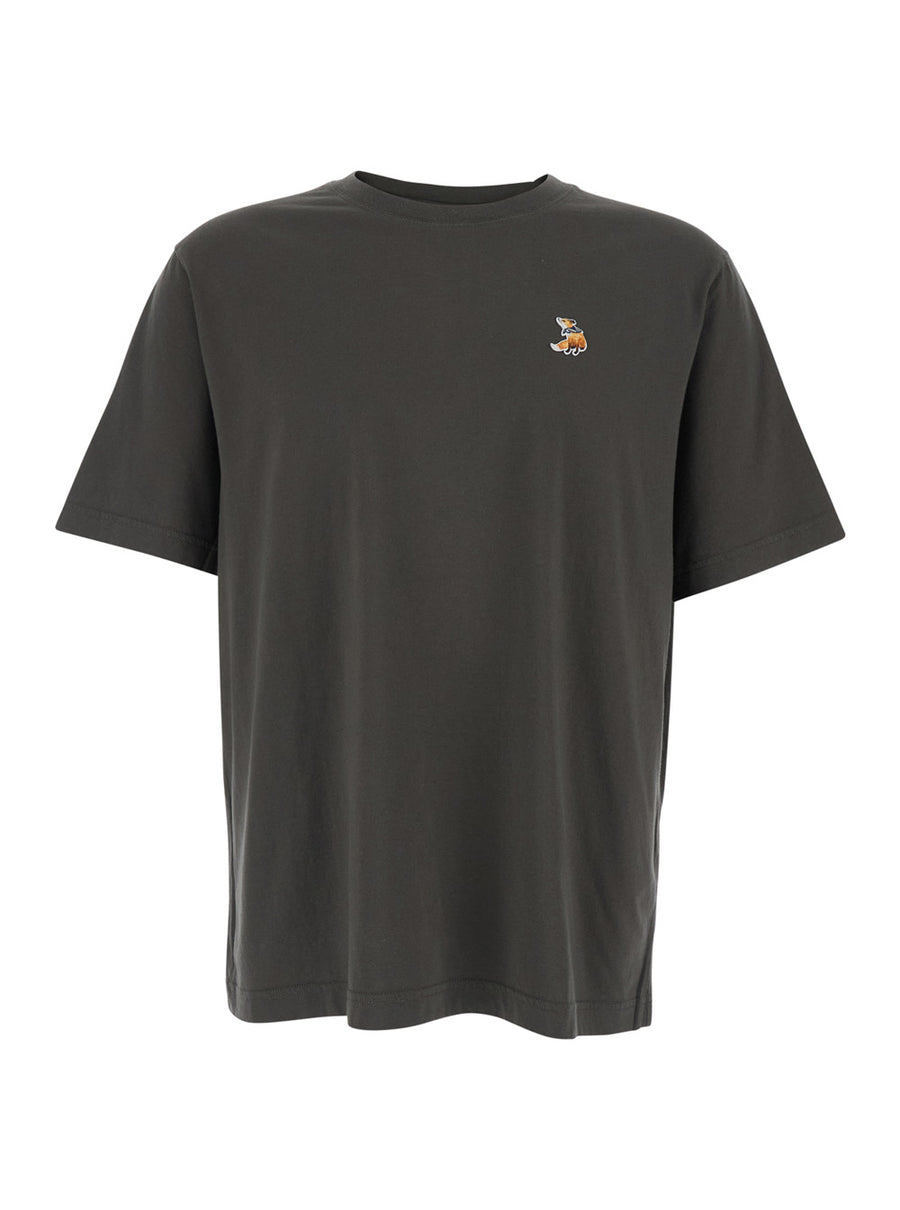 Crew Neck T-Shirt Brown Cotton Organic T-shirts