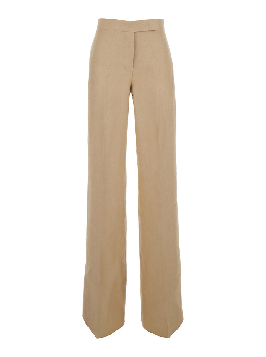 Trousers, Beige Linen