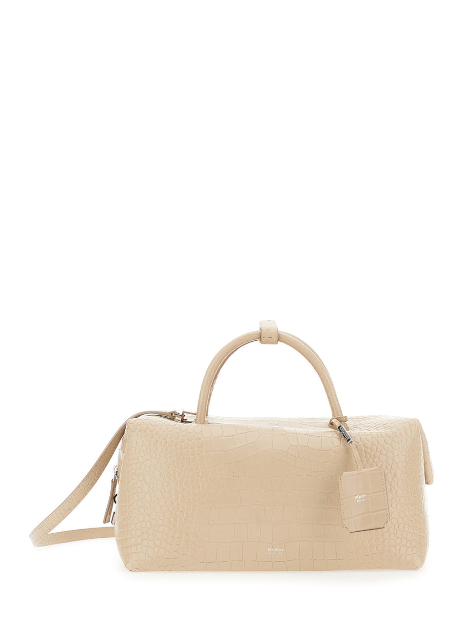 Handbag Holdall White Leather Lamb Handbags