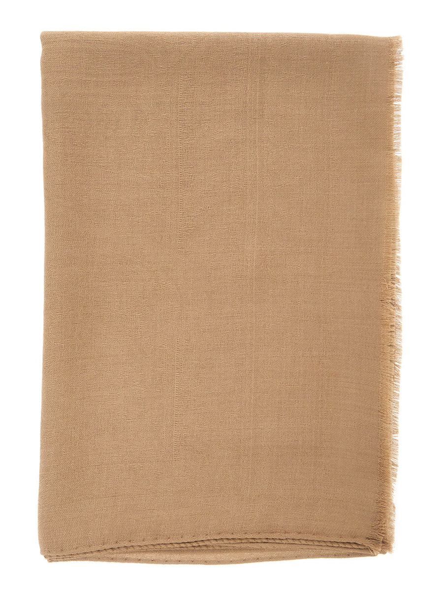 Scarf Wool-Silk Blend Beige