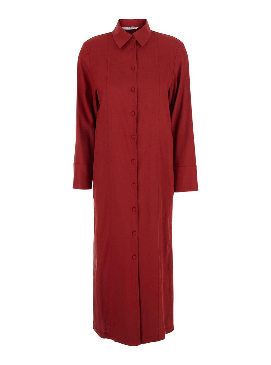 Dress Nordic Red Linen Blend