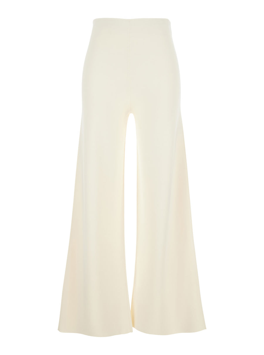 Wide-Leg Trousers Strillo White Viscose