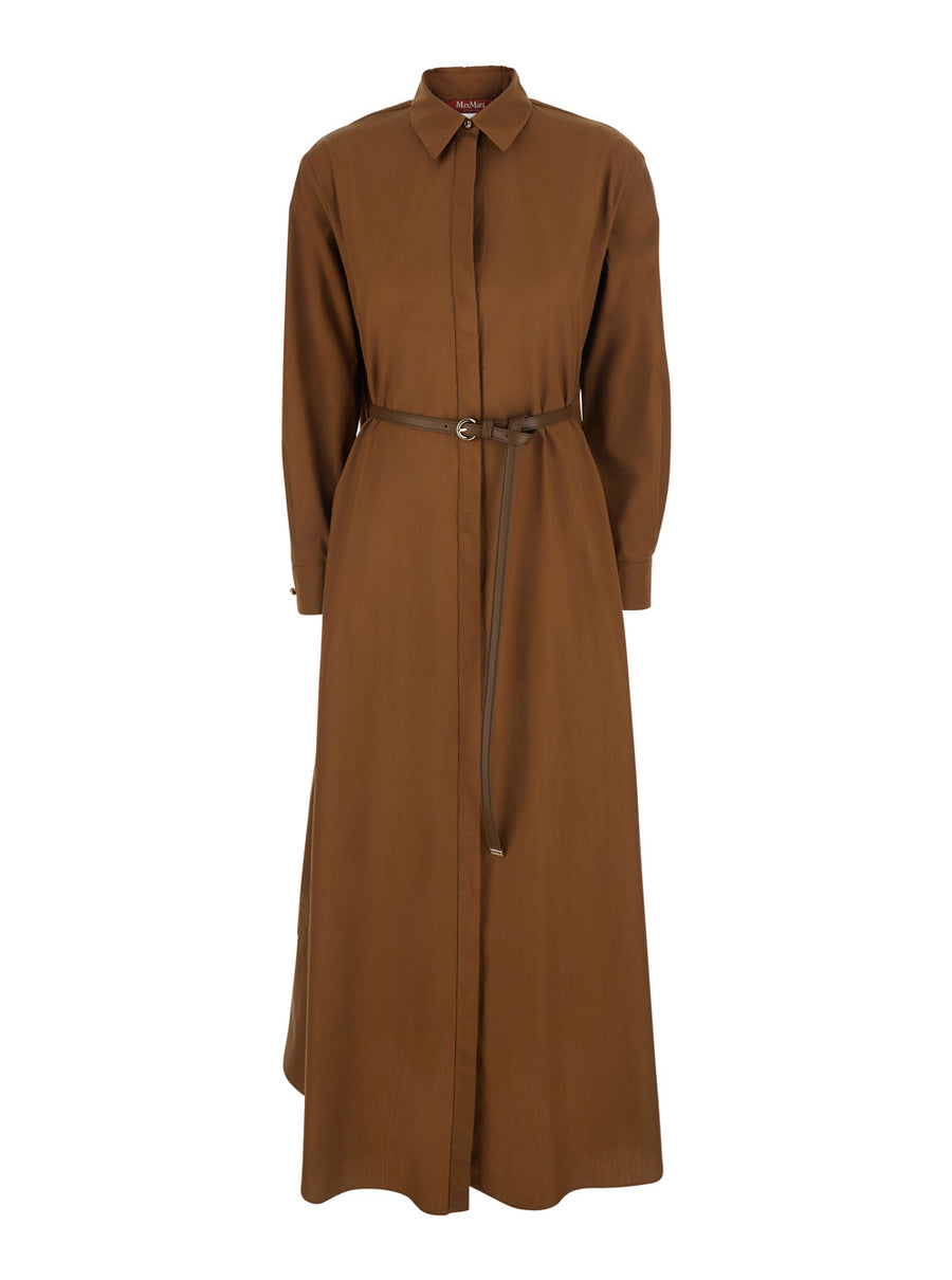 Long Dress Lecito Brown Cotton