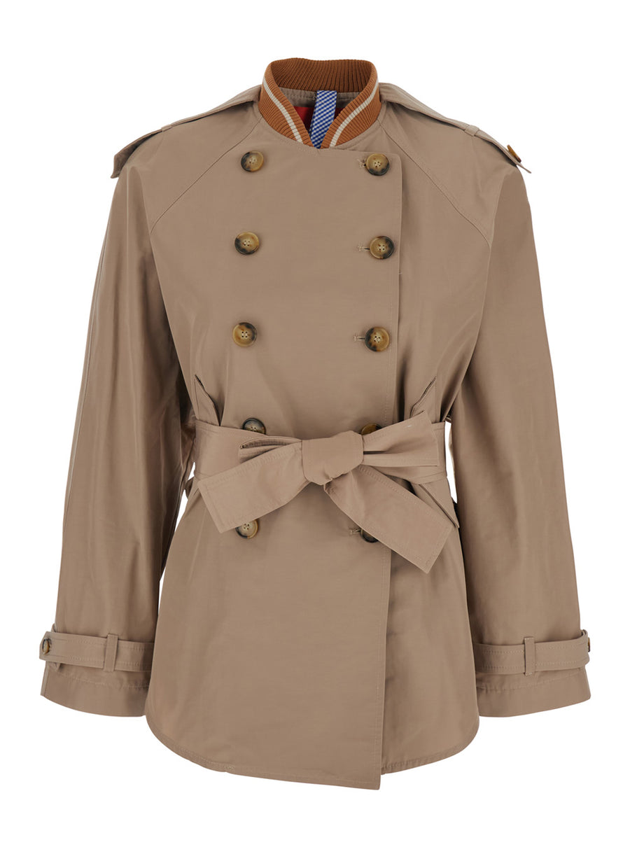 Trench Coat Double-Breasted Brown