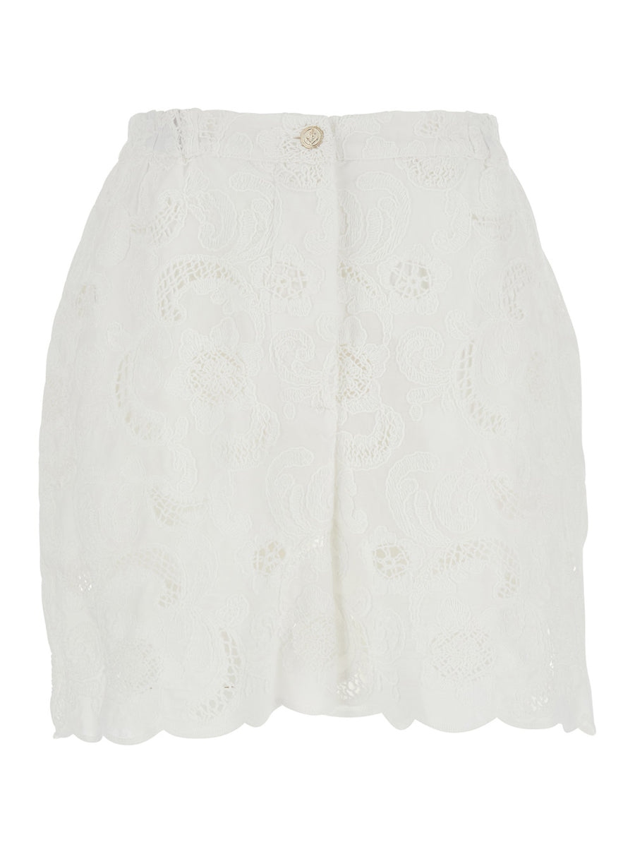 Bermuda Shorts White Cotton