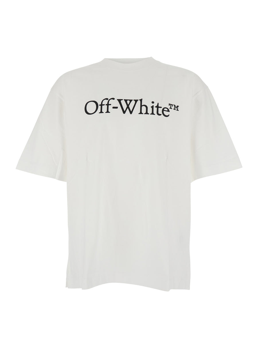 T-Shirt Oversized Logo Print White Cotton T-shirts