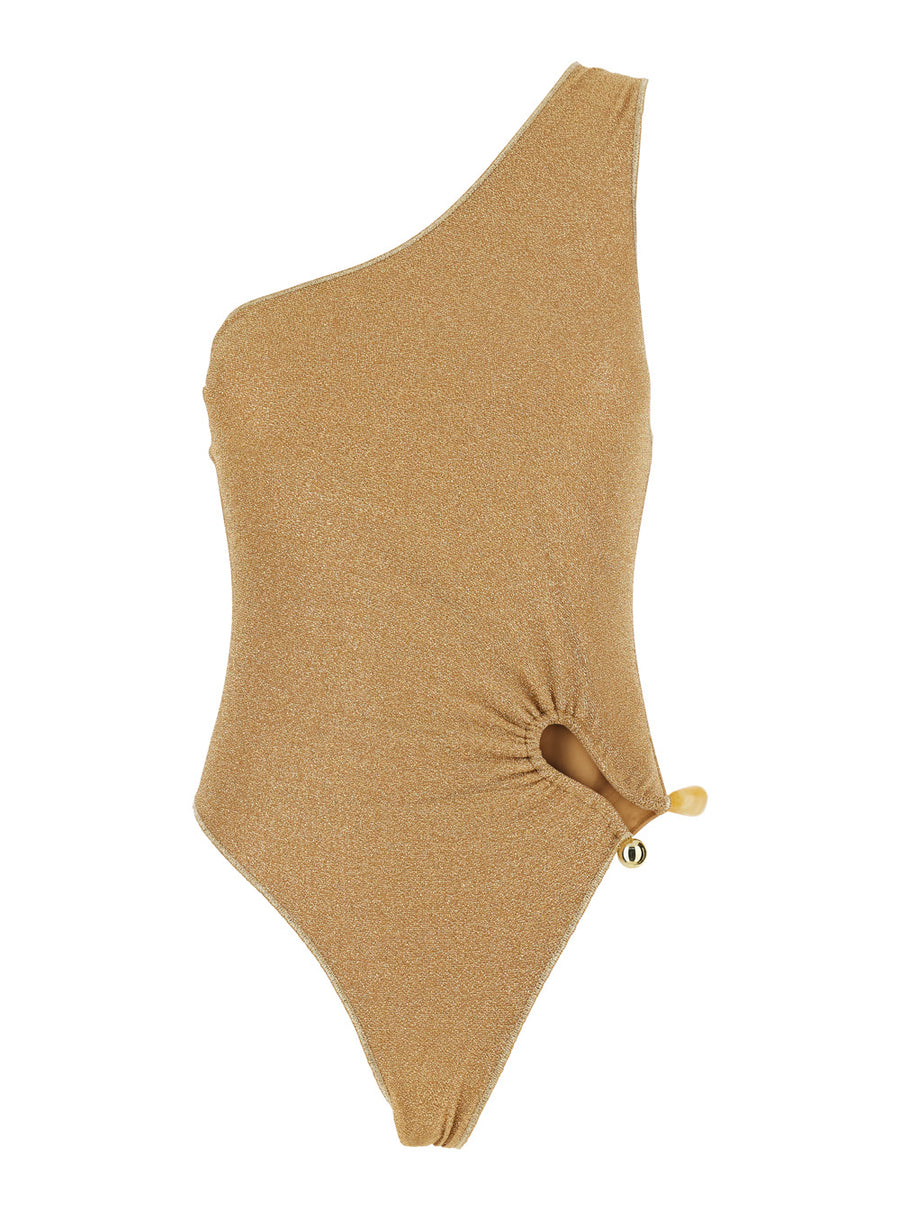 One-Piece Swimsuit Lumiere Stones Metallic Swimwear