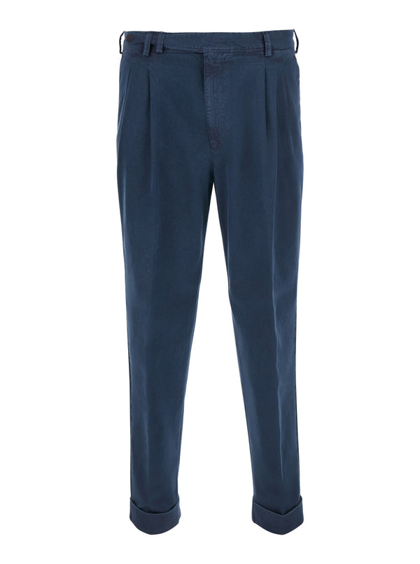 Trousers With Blue Hems