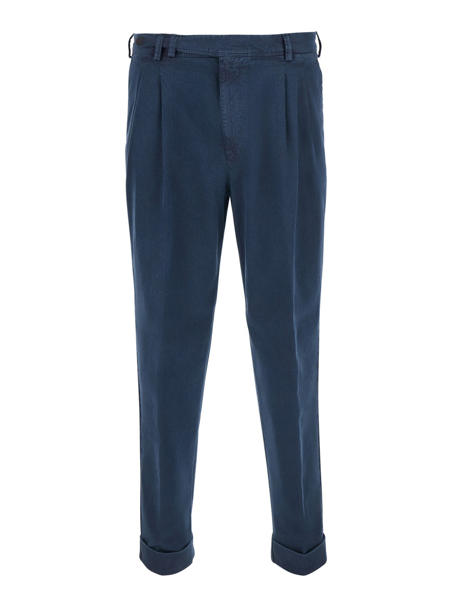 Trousers With Blue Hems