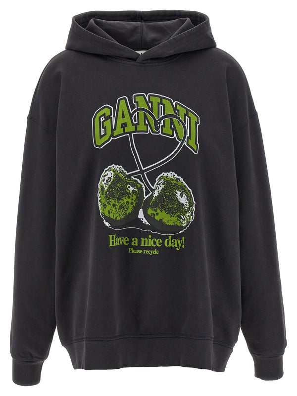 Ganni Basic Jersey Cherry Hoodie