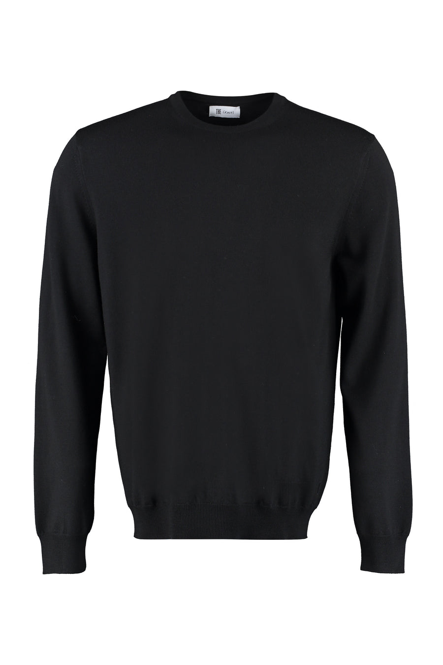 Ribbed Extra-Fine Wool Pullover Black Sweatshirts