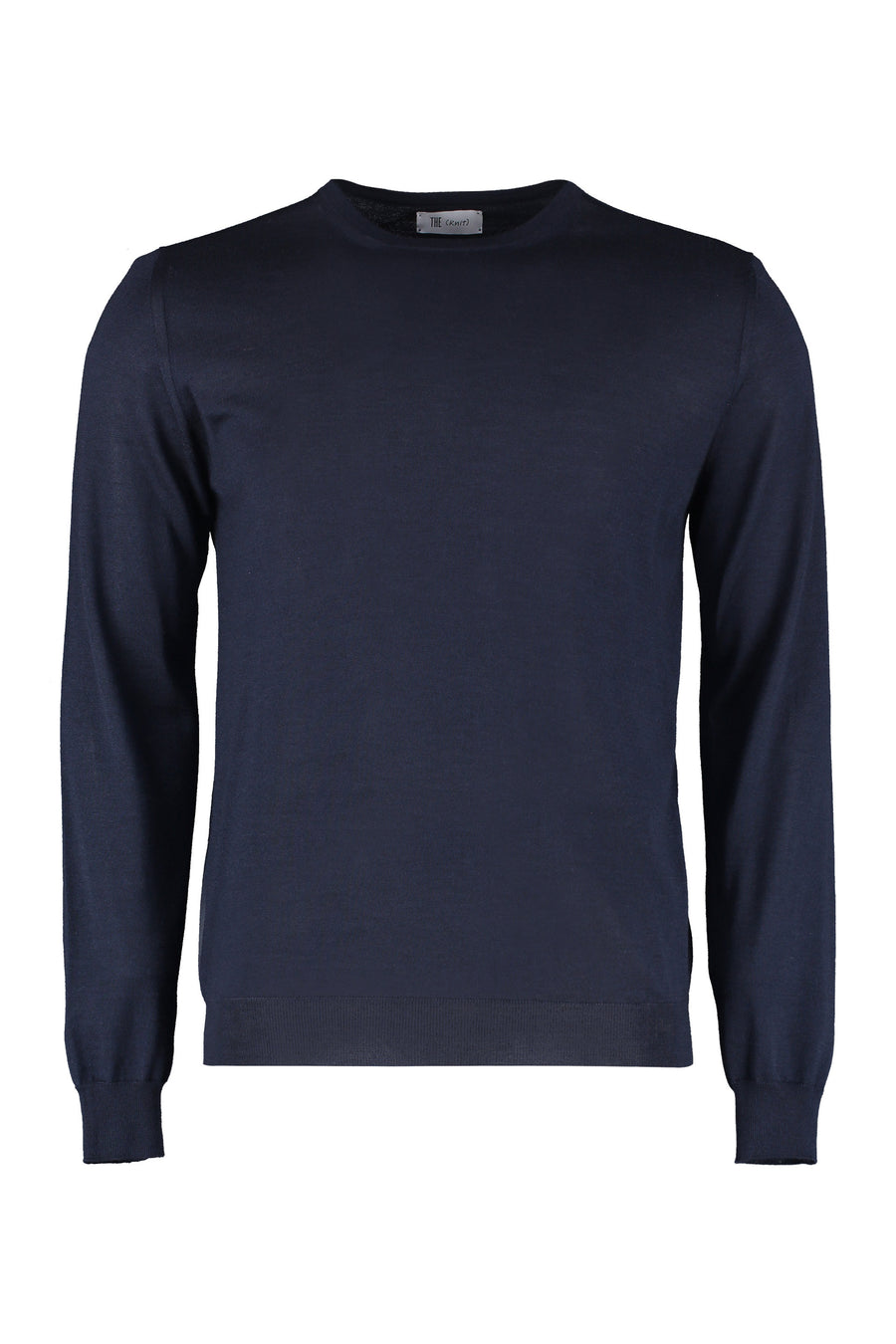 Crew-Neck Silk-Cashmere Sweater Blue Sweatshirts
