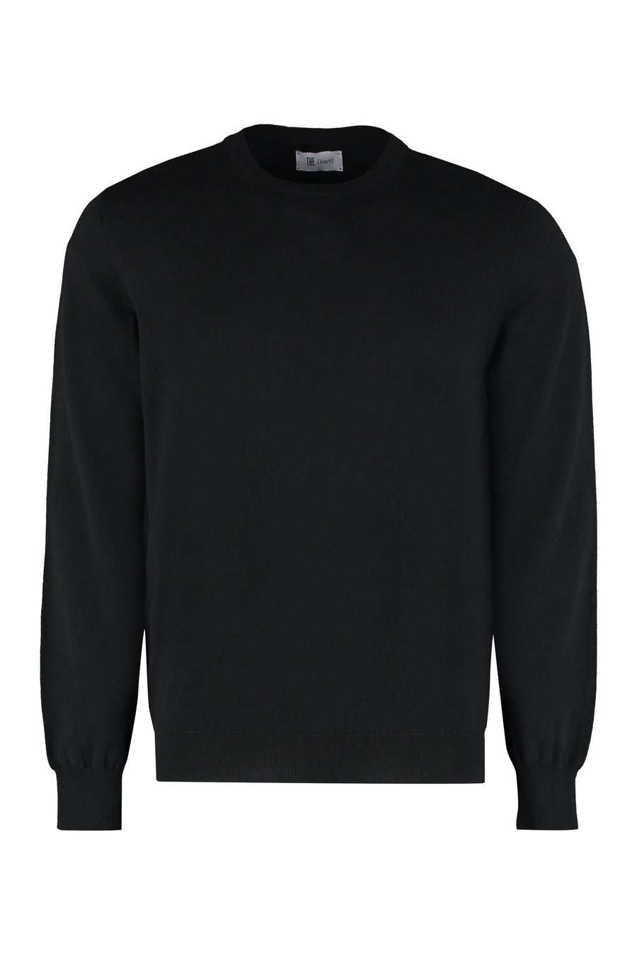 Cotton Crew-Neck Sweater Black Sweatshirts
