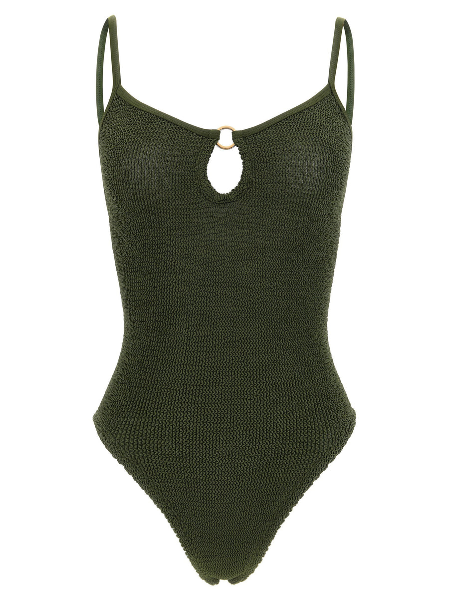 Hunza G Toni One-Piece Swimsuit — Olive Green