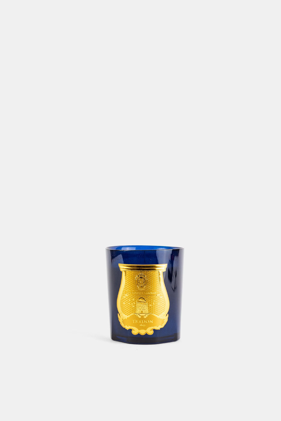 Trudon Blown glass candle in navy