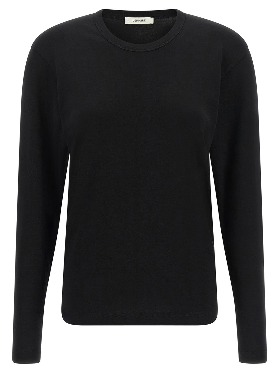 Lemaire Cotton Jersey Crewneck Sweater — Black