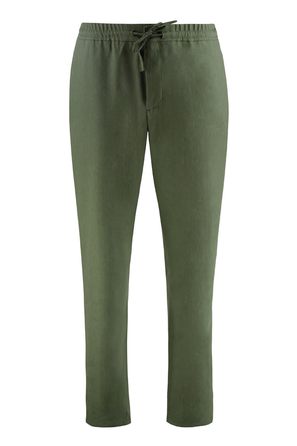 Trousers Wool-Blend Green Linen