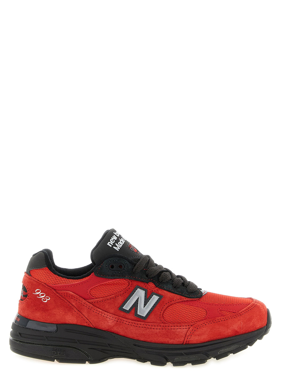 New Balance Mesh & Suede Sneaker — Red