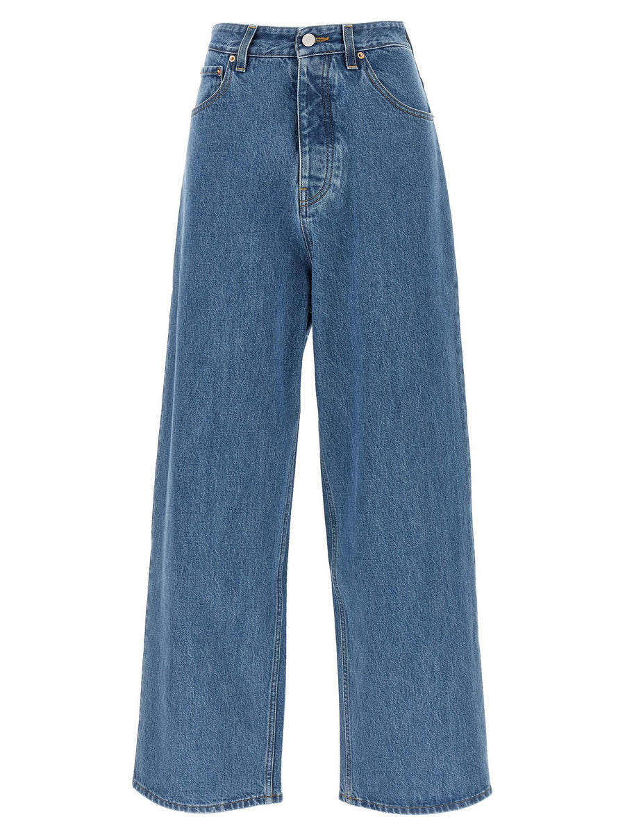 Vetements Baggy High-Waist Jeans — Blue