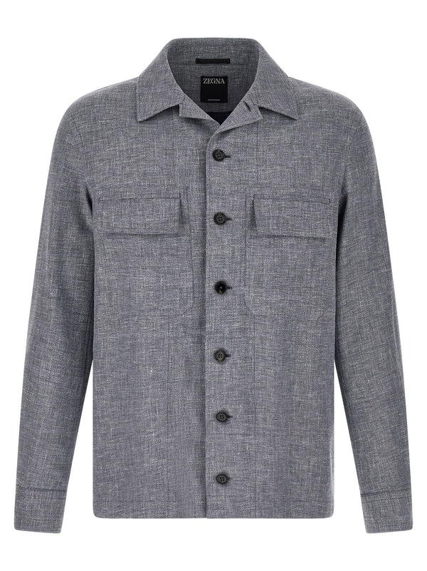 Zegna Crossover Overshirt — Gray